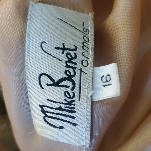 Elegant dress mustard shiny Bronze color - Picture 17 of 17